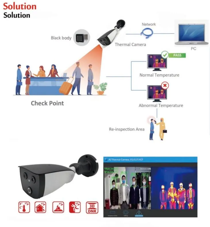 Non Contact Thermal Measuring Body Temperature Camera